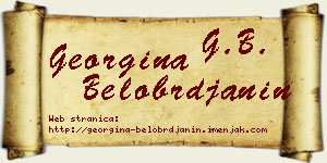 Georgina Belobrđanin vizit kartica
